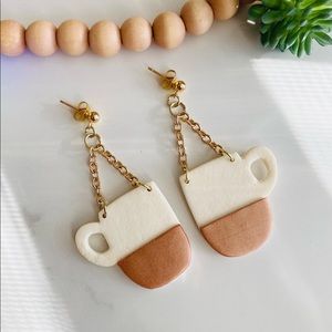 Polymer Clay Earrings | Boho Clay Earrings | Celestial Clay Earrings |